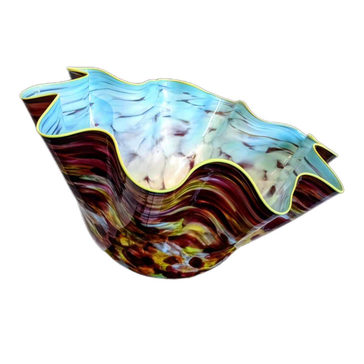 Artwork By Dale Chihuly Etain Blue Macchia With Pale Green Lip Wrap · Habatat Galleries