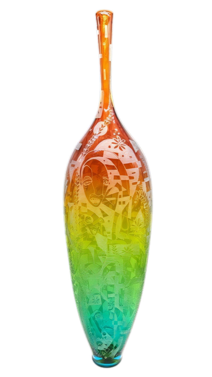 Artwork By Leckie Gassman Rainbow Bottle · Habatat Galleries