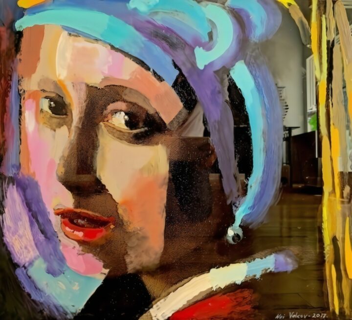 Artwork By Noi Volkov Girl With The Pearl Earring · Habatat Galleries
