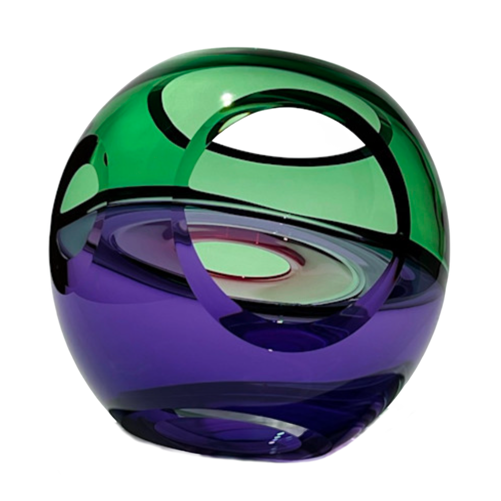 Artwork By John Kiley Emerald Violet Aperture With Ruby Halo · Habatat Galleries