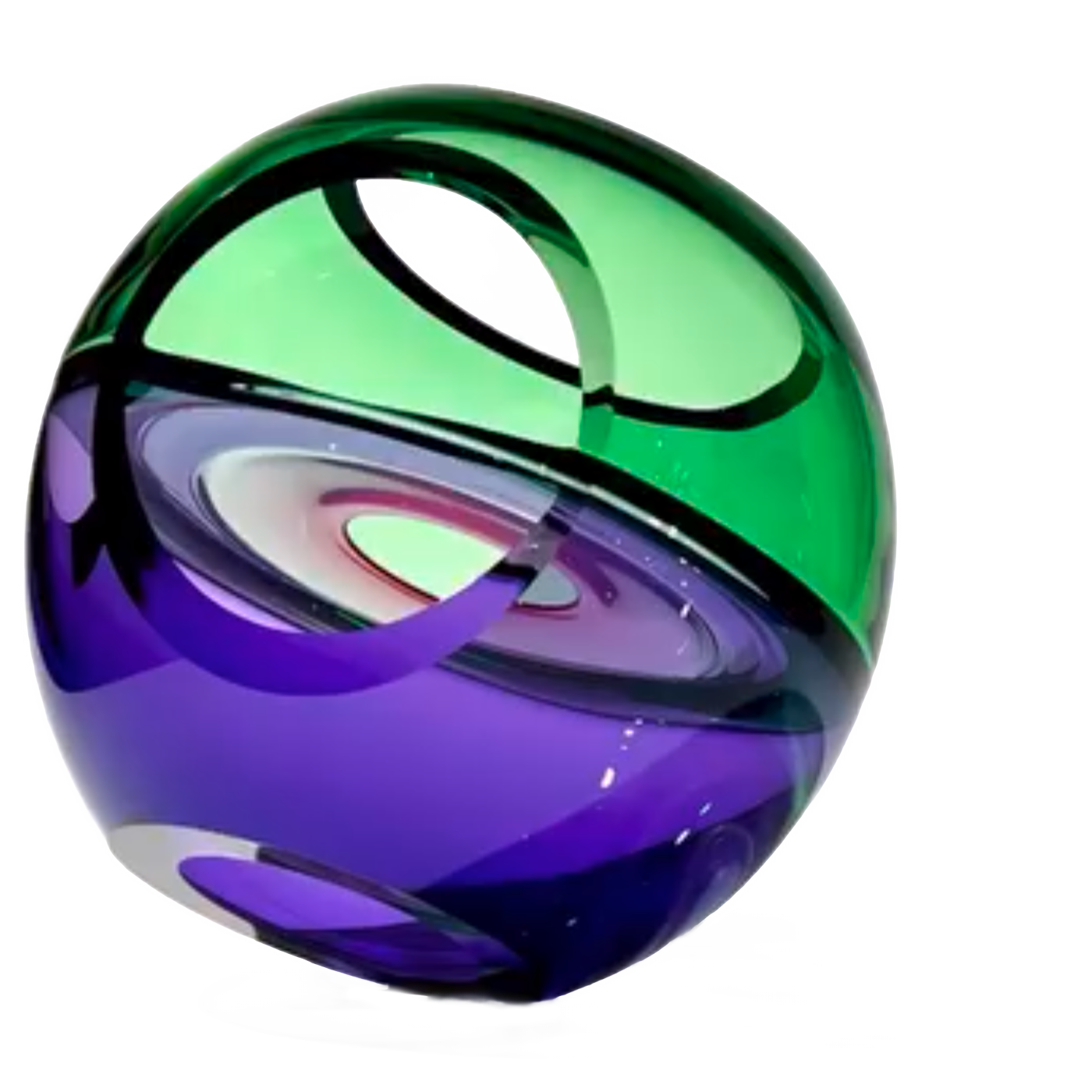 Artwork John Kiley Emerald Violet Aperture With Ruby Halo · Habatat Galleries